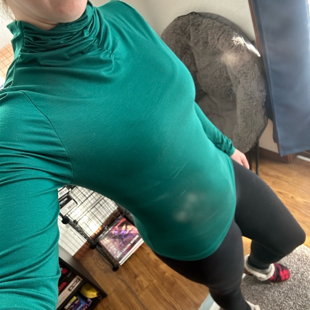 Emerald Green Long Sleeve Turtleneck Top - Picture 1 of 1